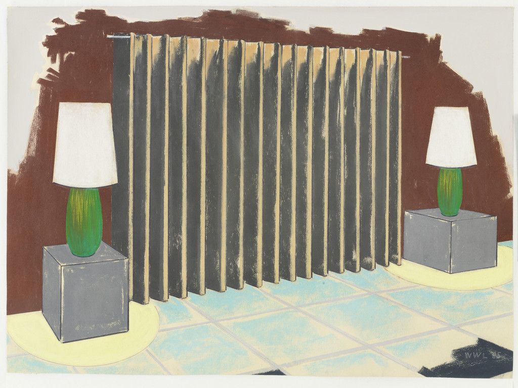 Curtain with Two Lamps