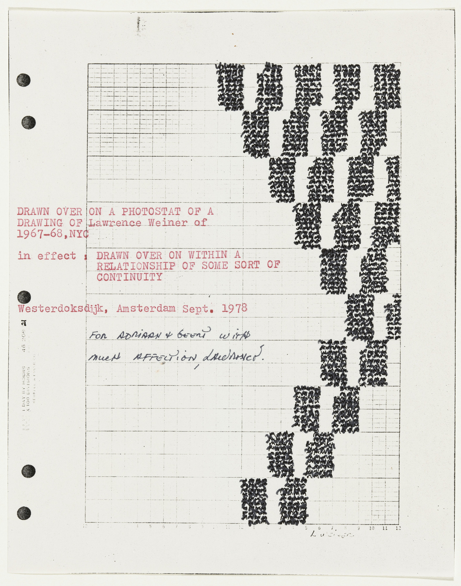 Lawrence Weiner. Untitled (Drawn Over On…)