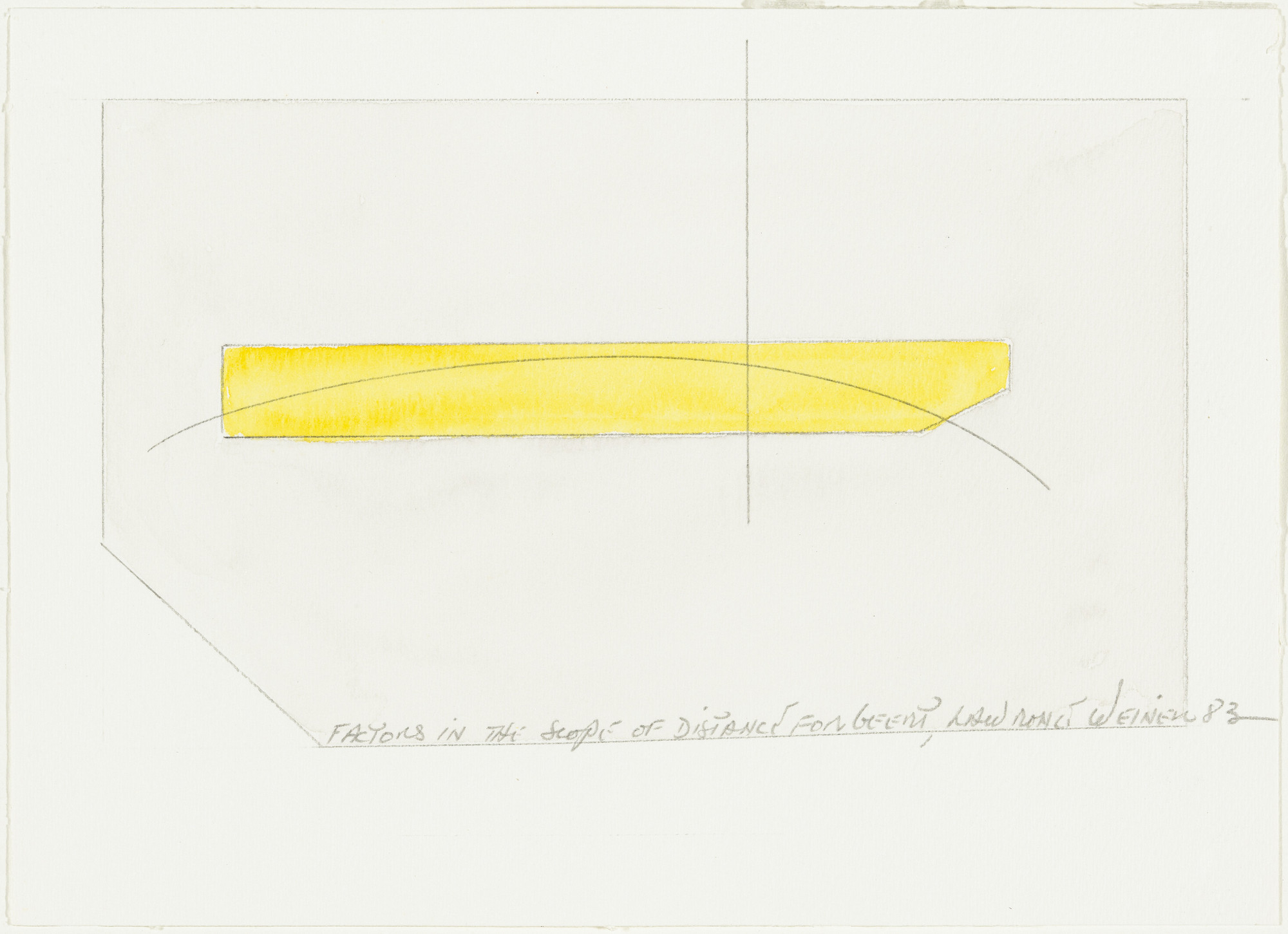 Lawrence Weiner. Factors in the Scope of Distance