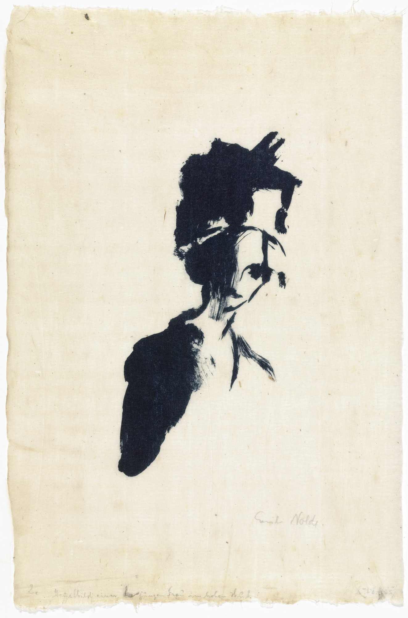 Emil Nolde. Young Woman in Hat (Junge Frau im Hut)