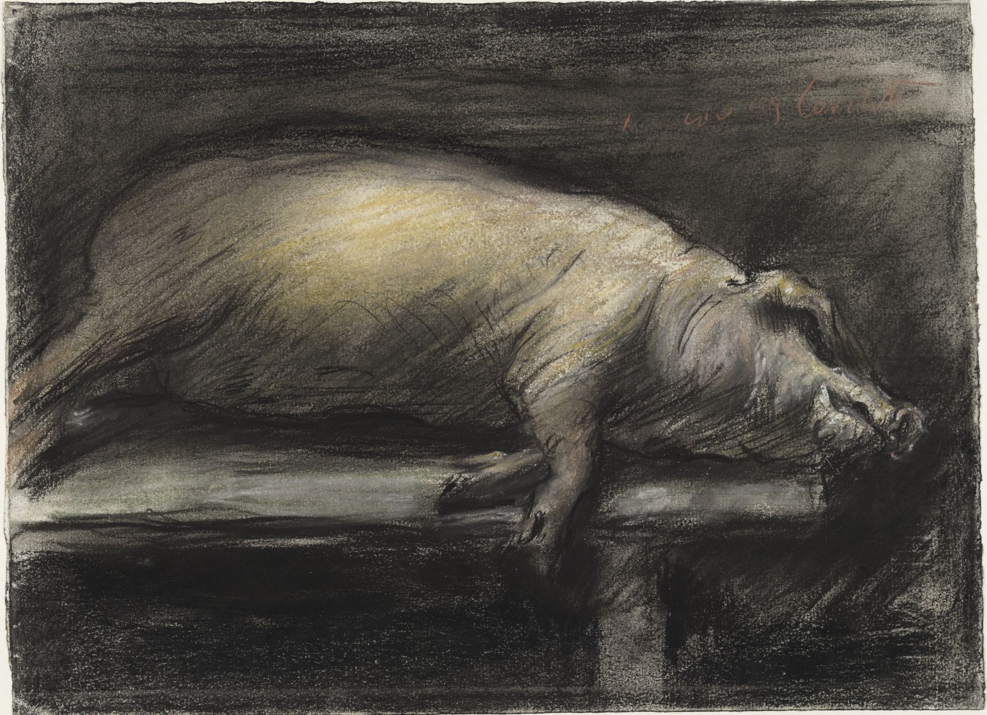 Lovis Corinth. Slaughtered Pig (Geschlachtetes Schwein). 1906–07