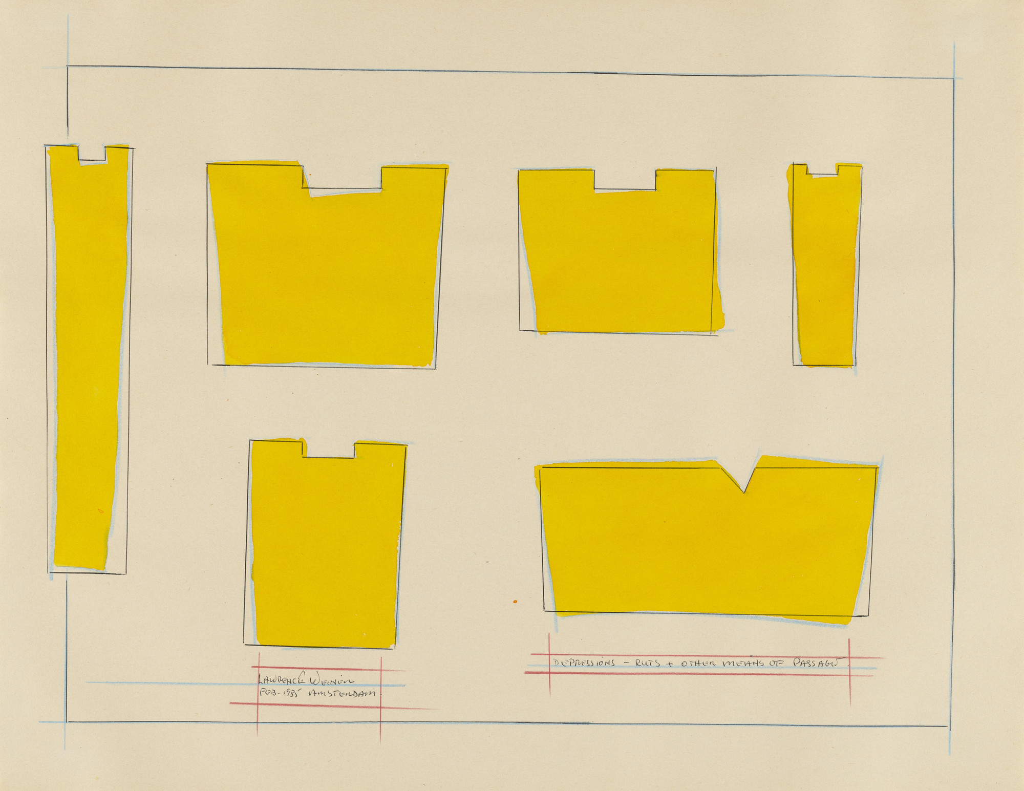 Lawrence Weiner. Depressions-Ruts-Hollows and Other Means of Passage