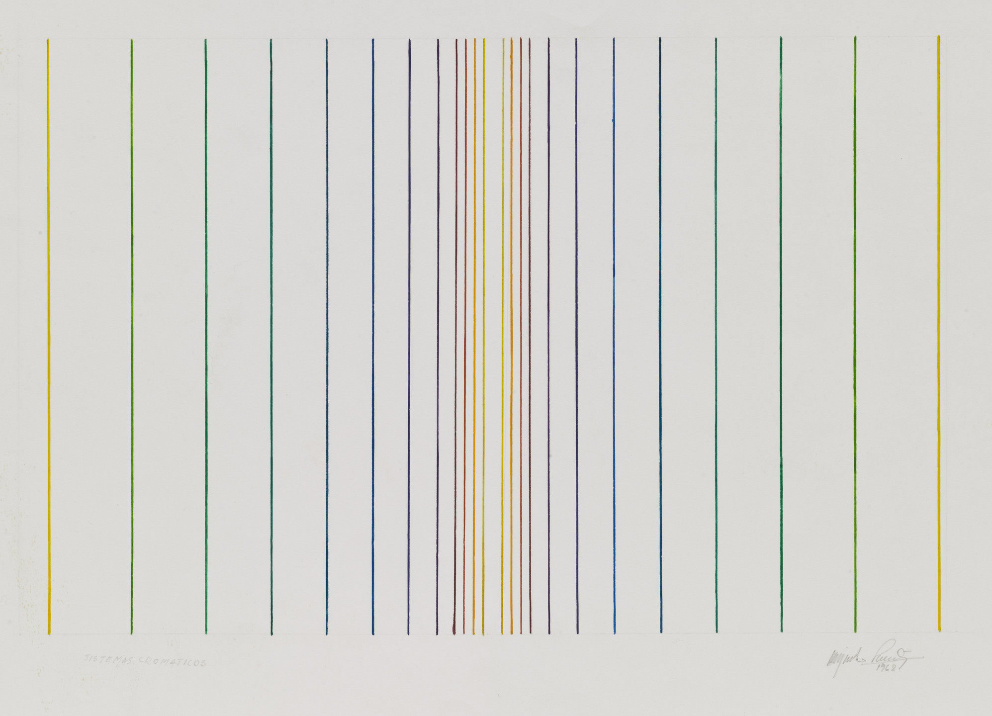 Alejandro Puente. Sistemas Cromaticos (Chromatic Systems). 1968
