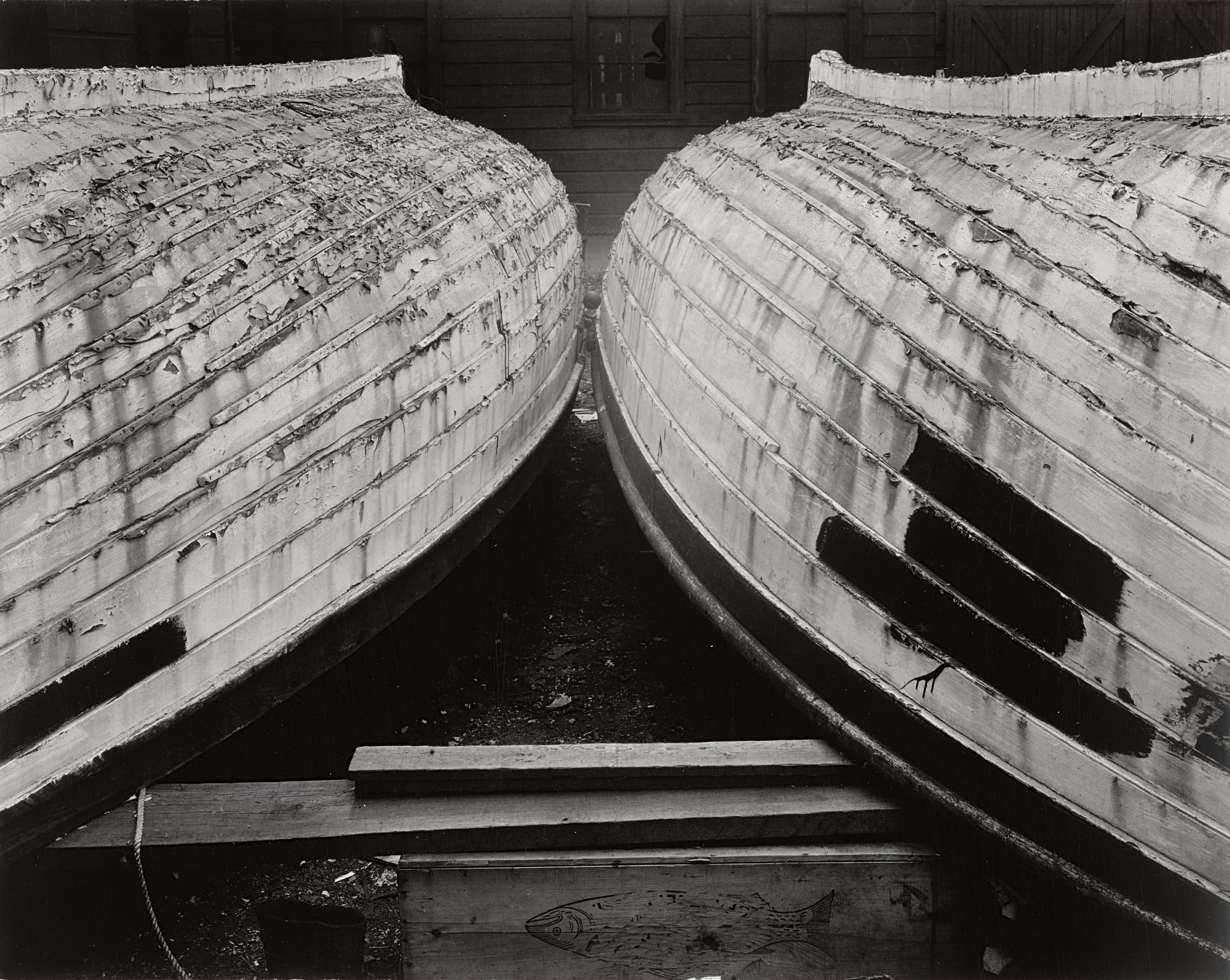 Ansel Adams. Boat Hulls, Fog, San Francisco