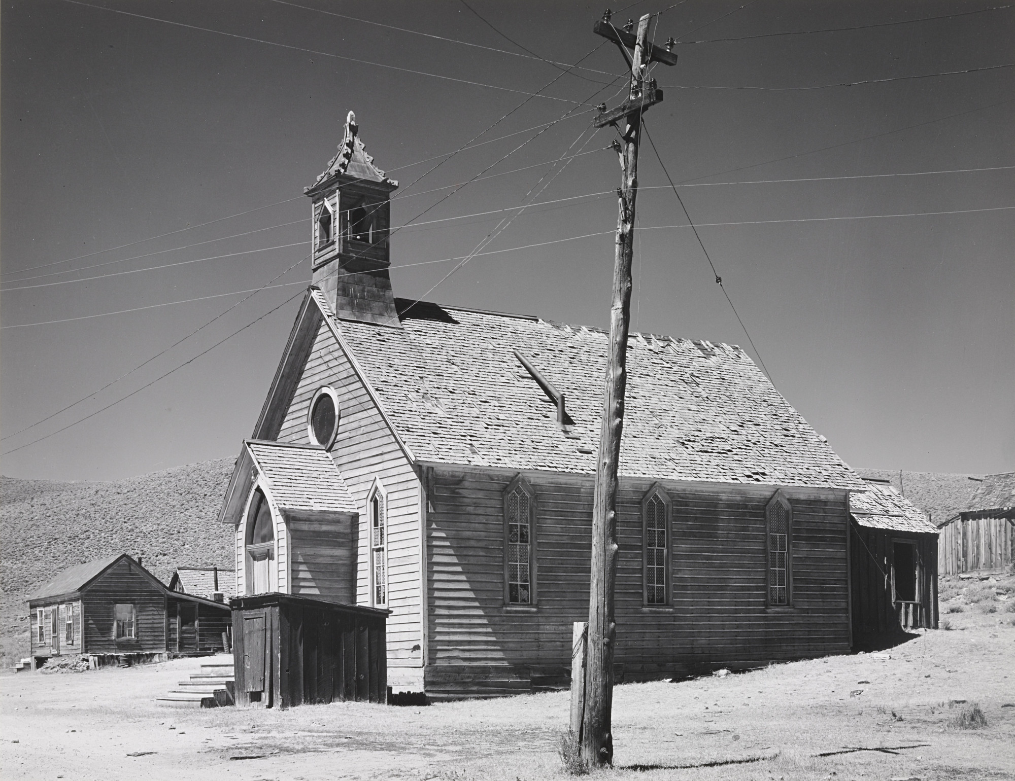 Ansel Adams. Church at Bodie, California