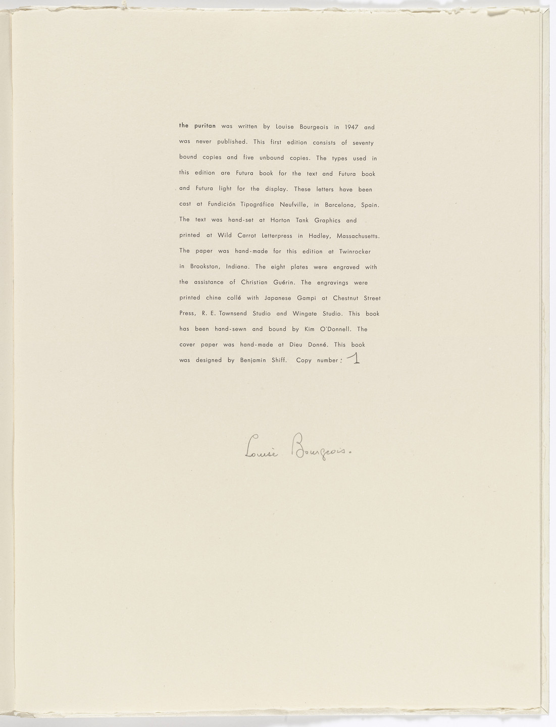 Louise Bourgeois. the puritan. 1990 | MoMA