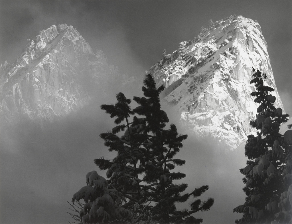 Eagle Peak and Middle Brother, Winter, Yosemite Valley, California