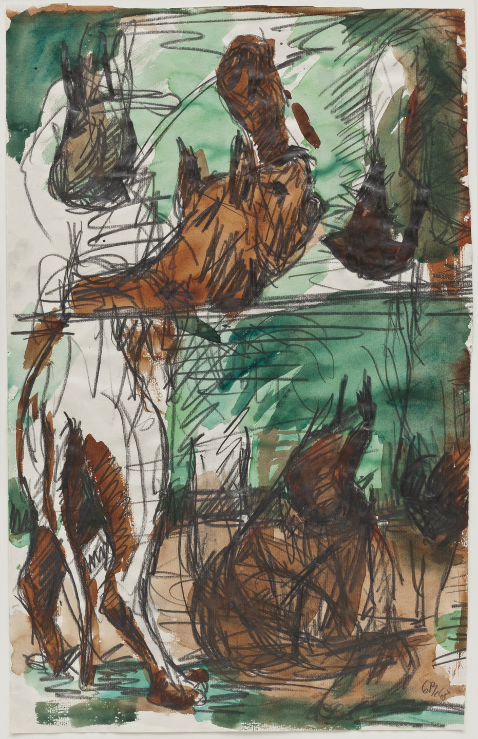 Georg Baselitz. Dog-Split (Hund-geteilt). 1968