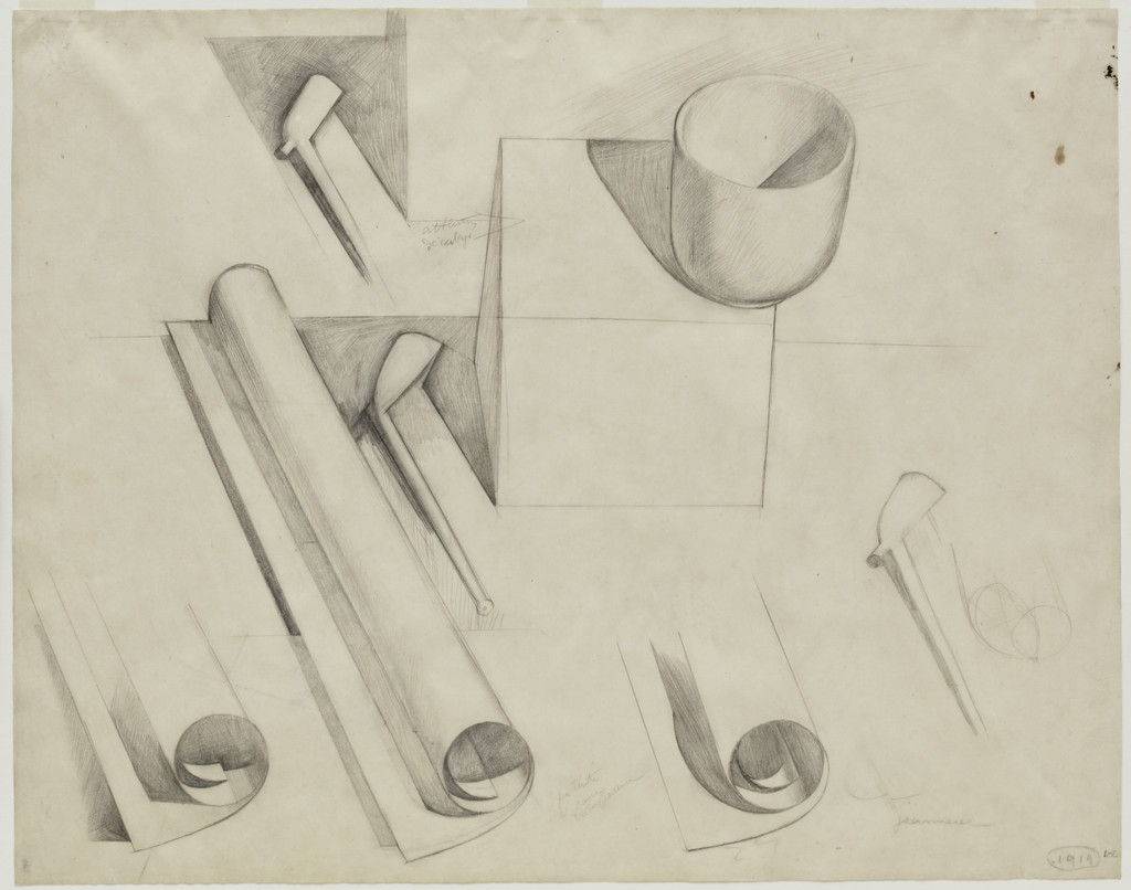 Bol, Pipes, et Papiers Enroulés (Cup, Pipes, and Paper Rolls)