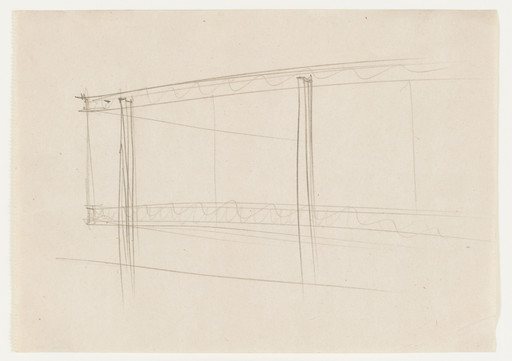 Ludwig Mies van der Rohe. Farnsworth House, Plano, Illinois (Exterior perspective  sketch). 1951 | MoMA