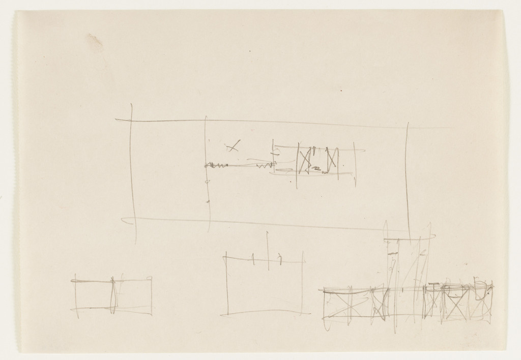 Farnsworth House, Plano, Illinois (Plan, sections)
