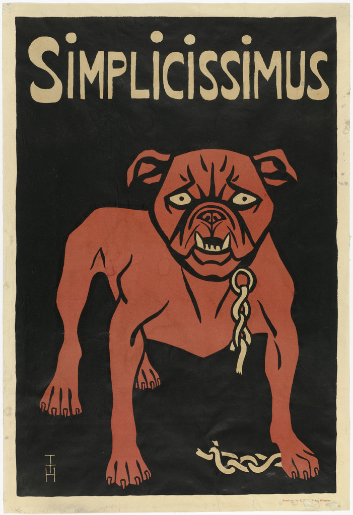 Bulldog Poster (Mops-Plakat) for the periodical Simplicissimus