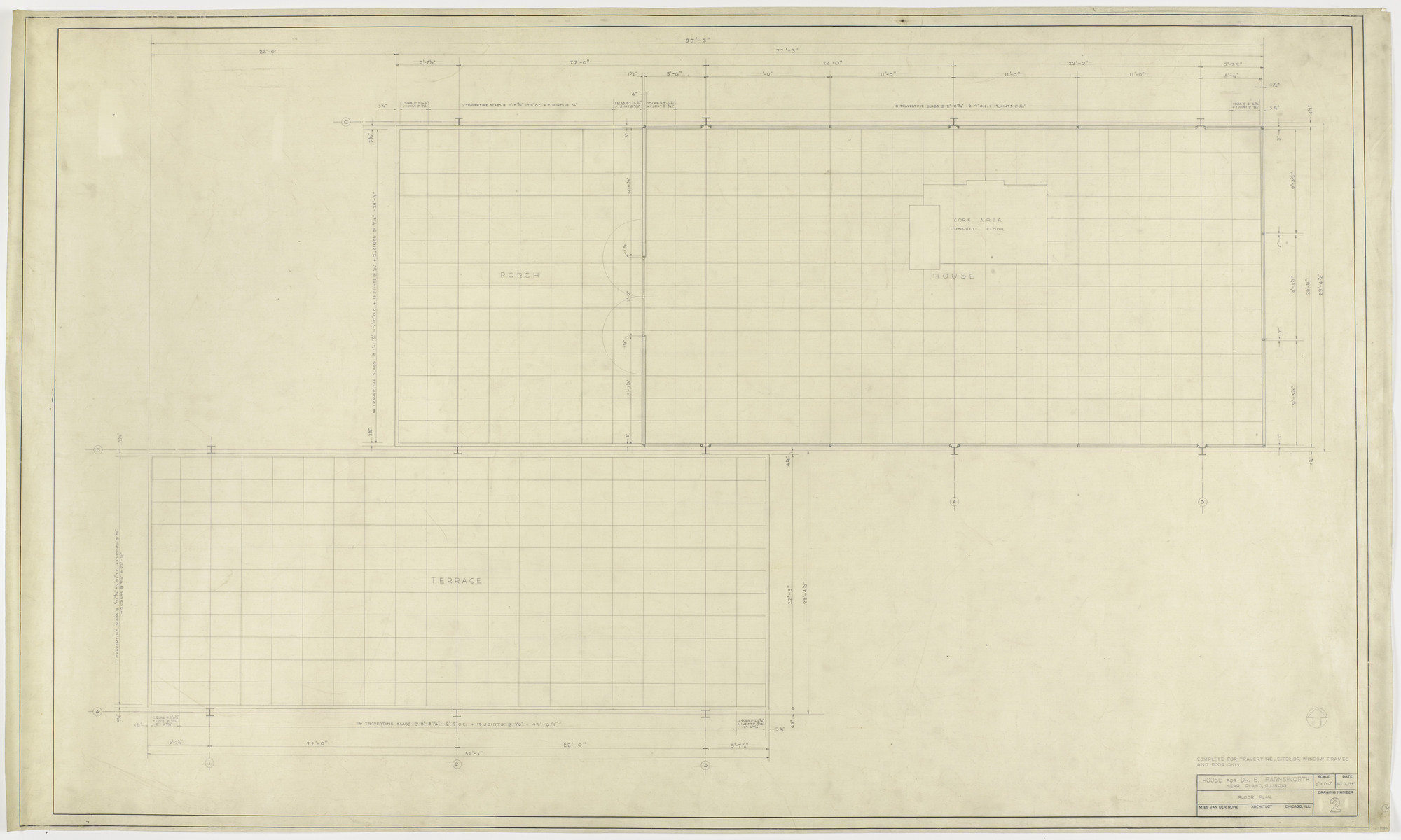 Ludwig Mies van der Rohe. Farnsworth House, Plano, Illinois