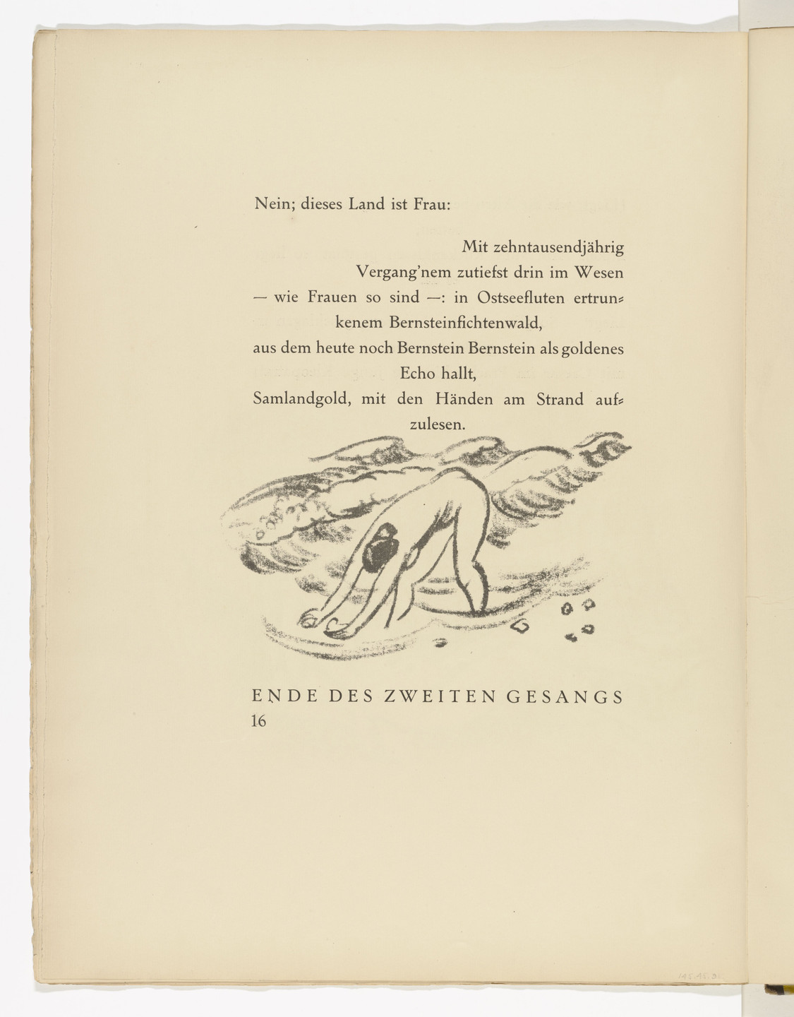 Max Pechstein. Untitled (tailpiece, page 16) from Die Samländische Ode (The Samland Ode). 1918 (executed 1917)