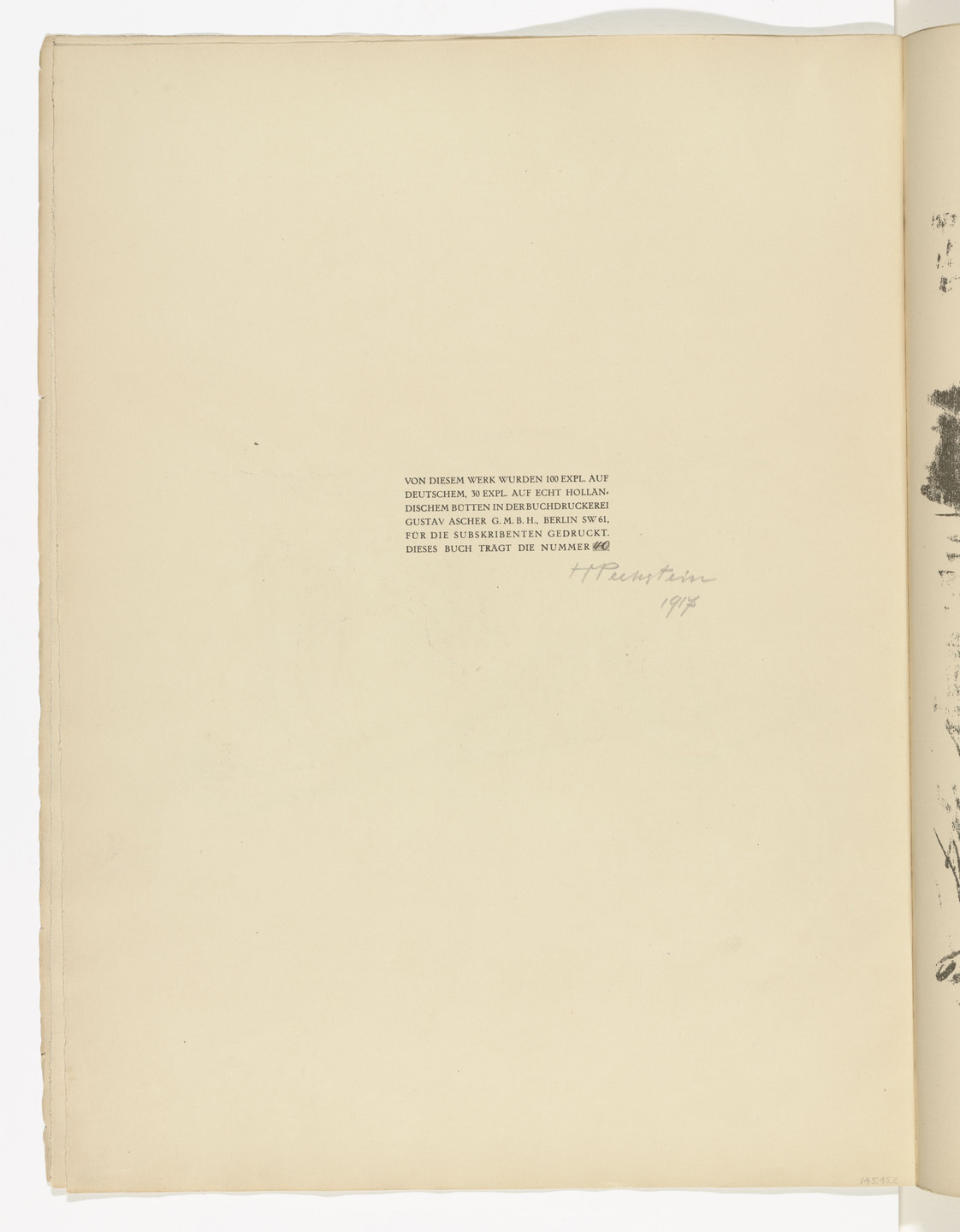 Max Pechstein. Die Samländische Ode (The Samland Ode). 1918 (prints executed 1917)