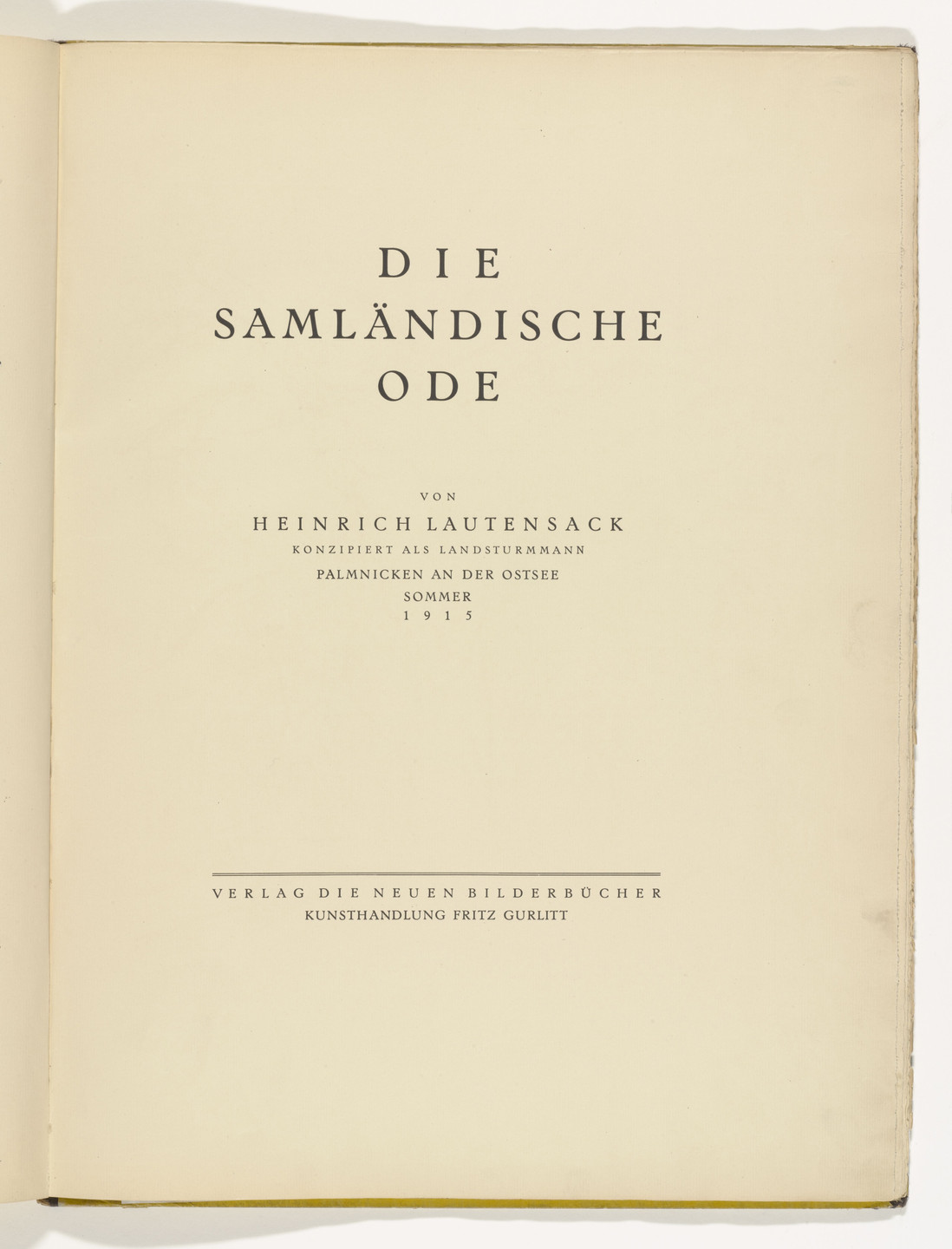 Max Pechstein. Die Samländische Ode (The Samland Ode). 1918 (prints executed 1917)