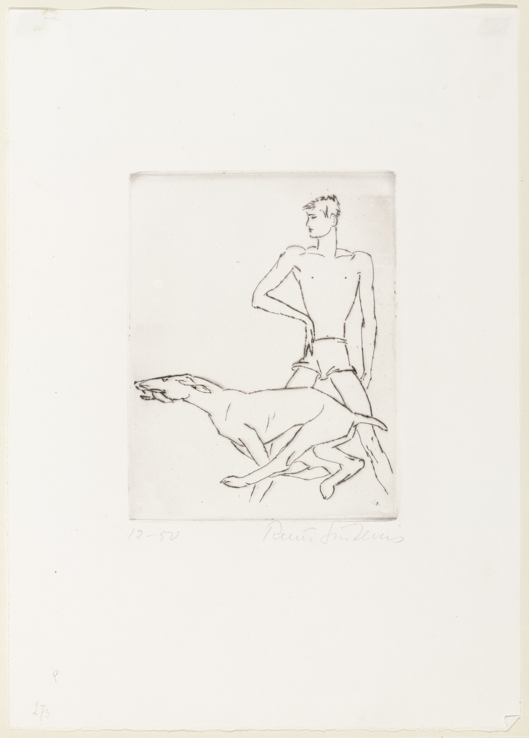 Renée Sintenis. Boy with Dog (Junge mit Hund). (c. 1923)
