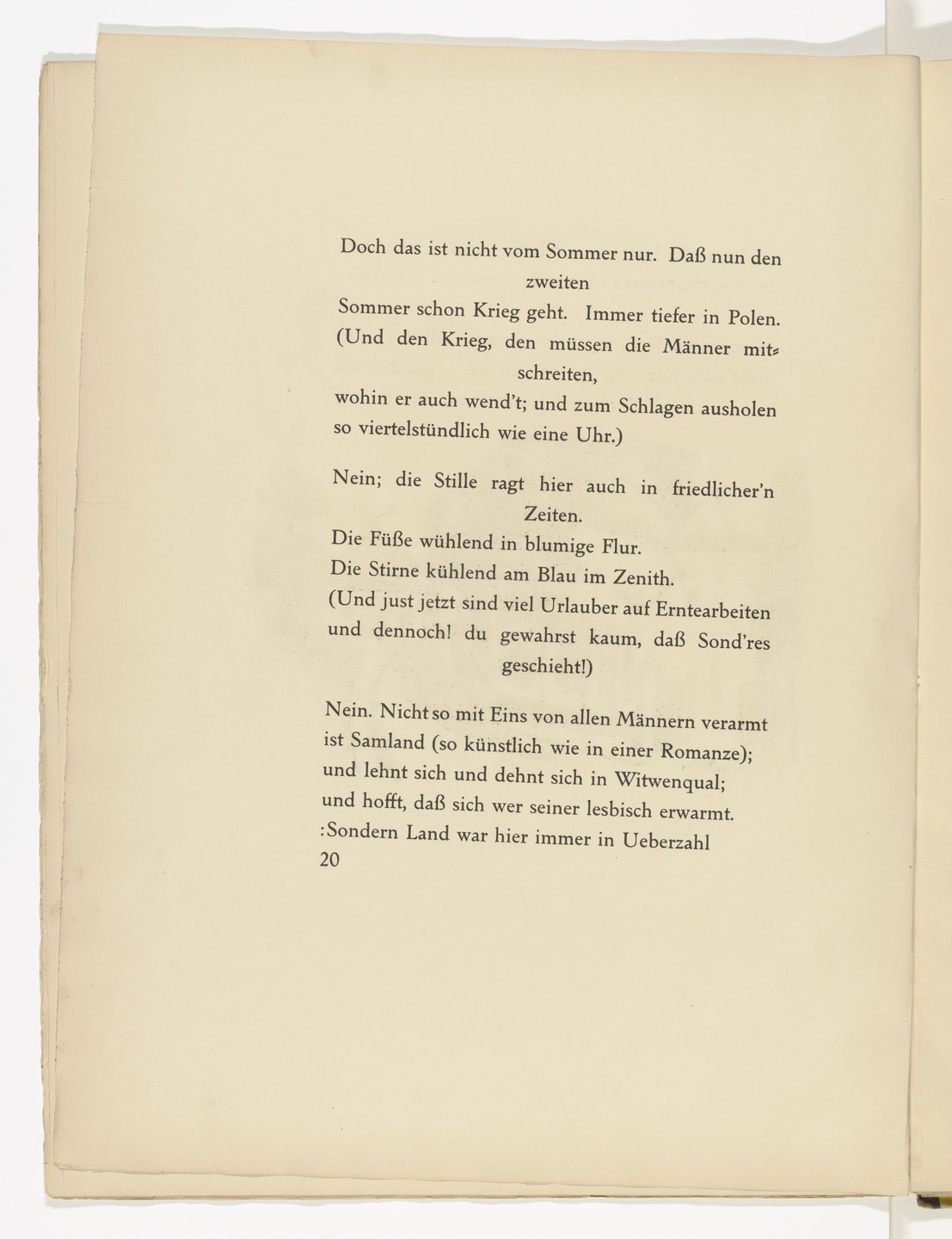 Max Pechstein. Untitled (plate, facing page 20) from Die Samländische Ode (The Samland Ode). 1918 (executed 1917)
