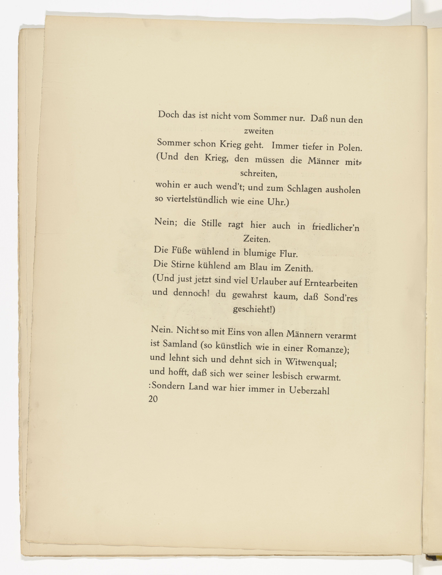 Max Pechstein. Untitled (plate, facing page 20) from Die Samländische Ode (The Samland Ode)