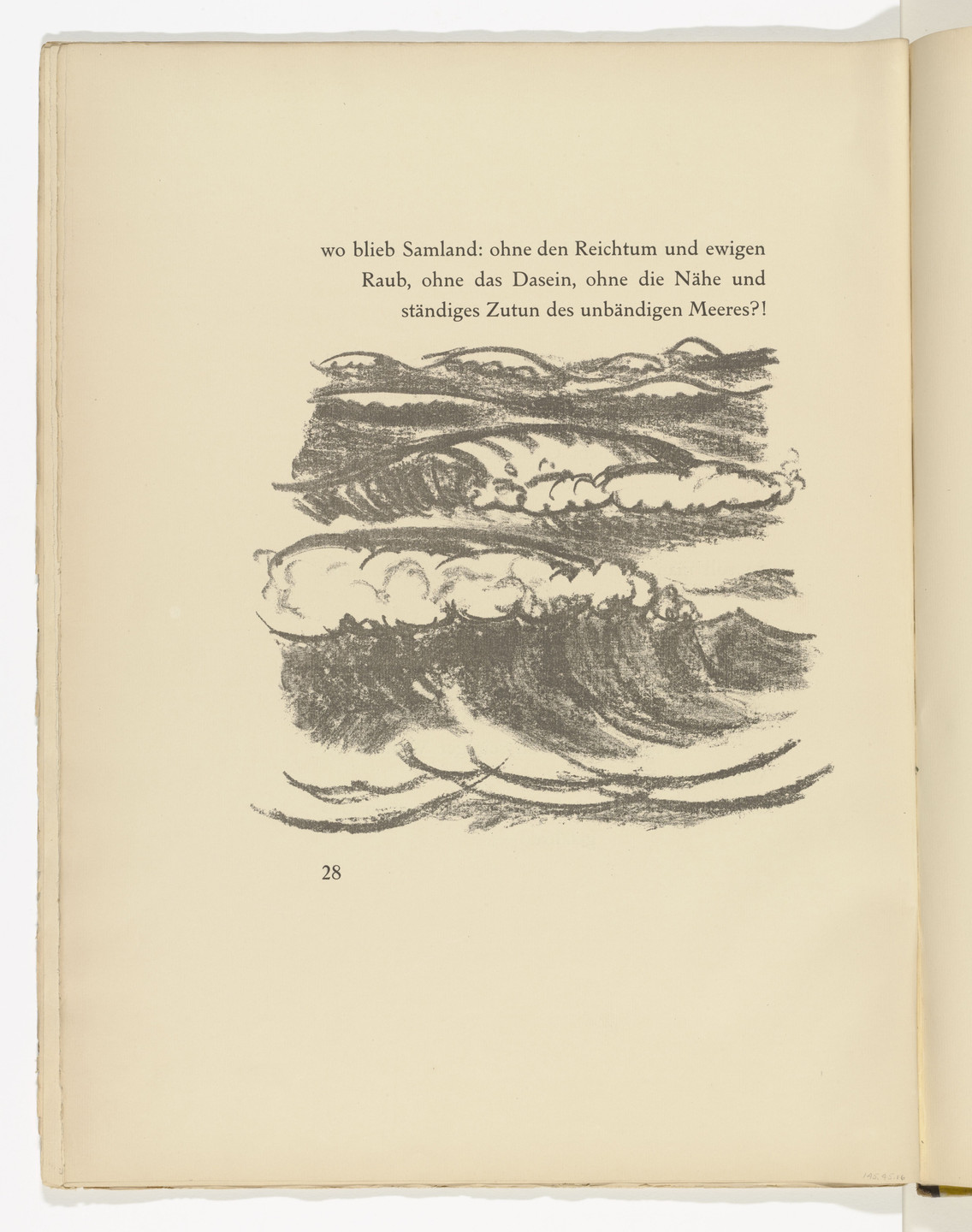 Max Pechstein. Untitled (in-text plate, page 28) from Die Samländische Ode (The Samland Ode). 1918 (executed 1917)