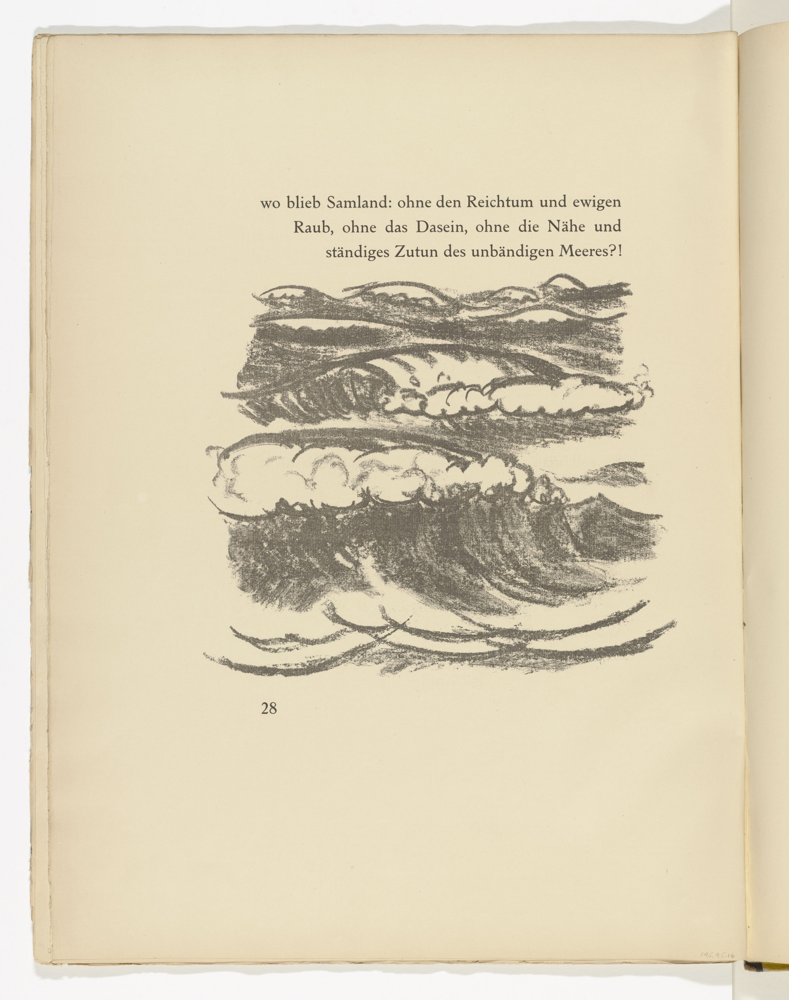 Max Pechstein. Untitled (in-text plate, page 28) from Die Samländische Ode (The Samland Ode)