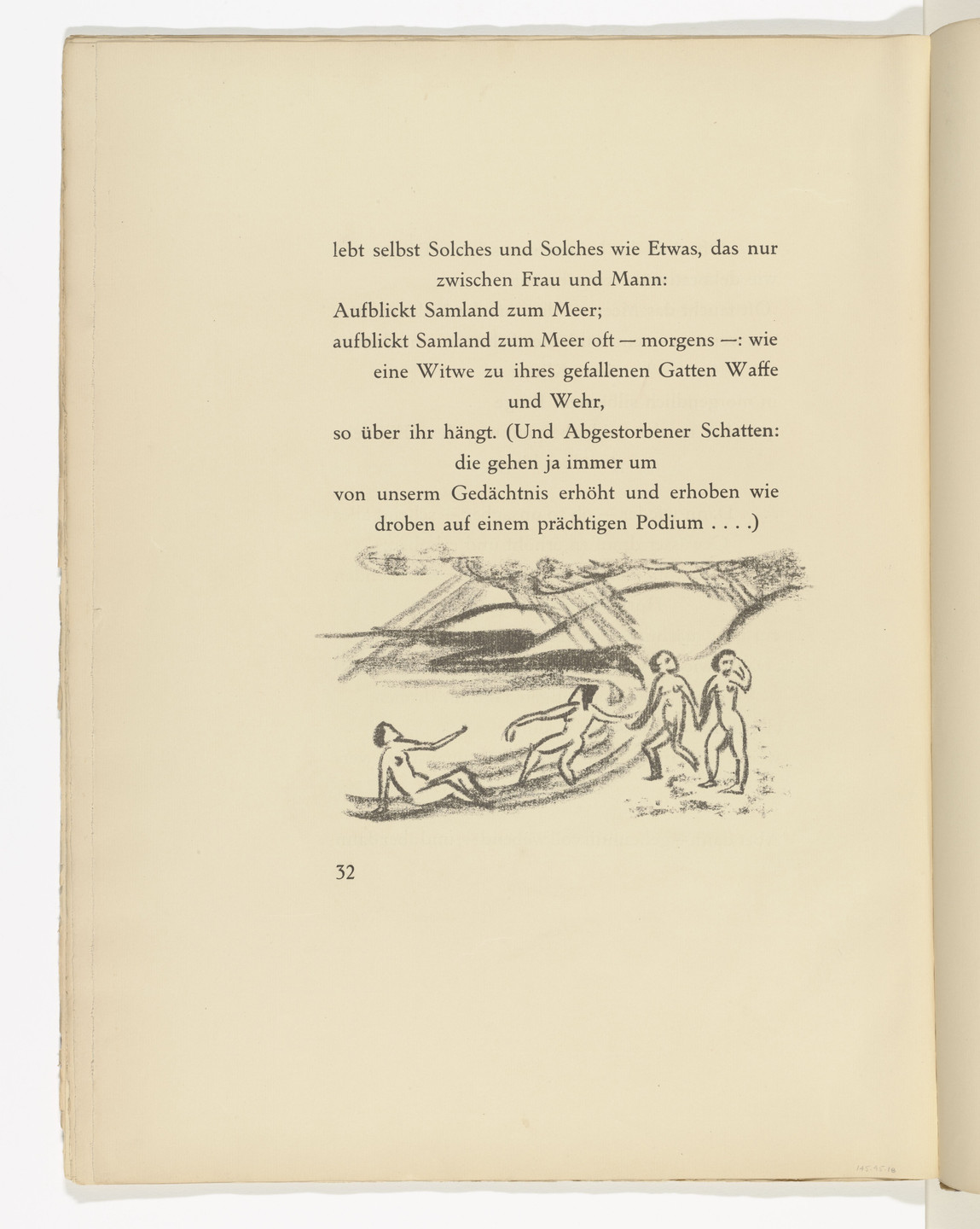 Max Pechstein. Untitled (in-text plate, page 32) from Die Samländische Ode. 1918 (executed 1917)