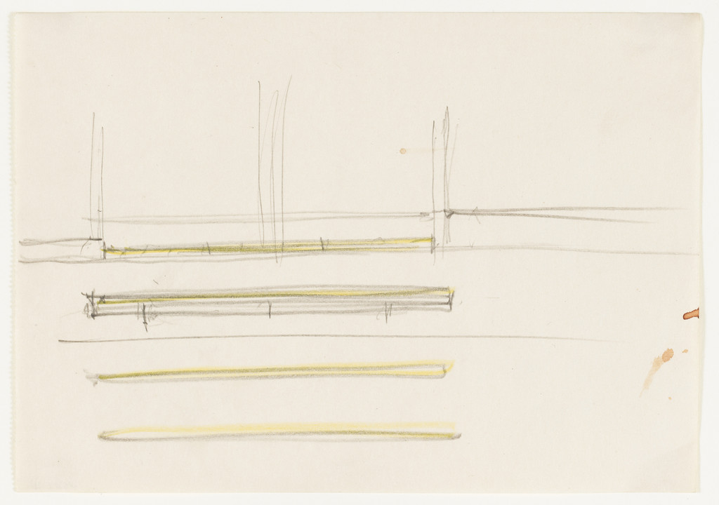 Farnsworth House, Plano, Illinois (Steps, perspective and elevation)