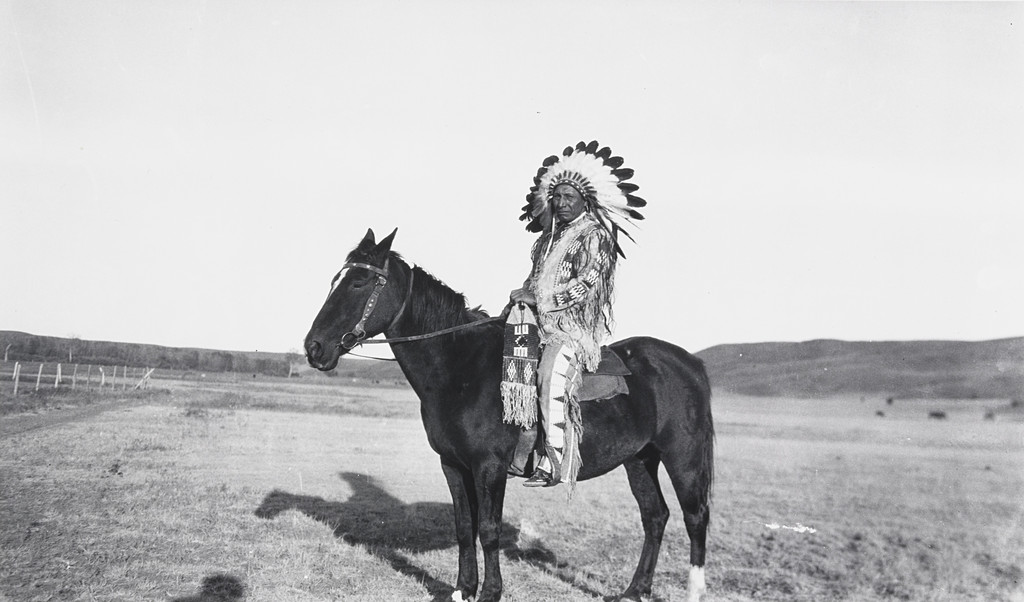 George Whirlwind Soldier as an Indian on Horseback