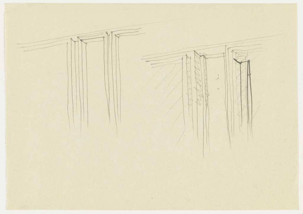 Farnsworth House, Plano, Illinois (Window framing details. Perspectives)