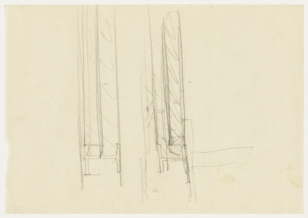 Farnsworth House, Plano, Illinois (Terrace. Sections)