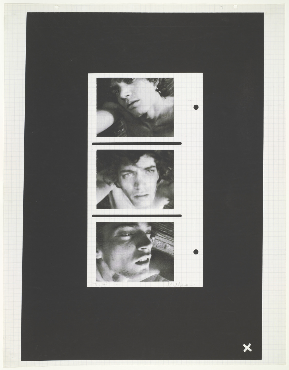 Robert Mapplethorpe. Triptych: Self-Portrait. 1972