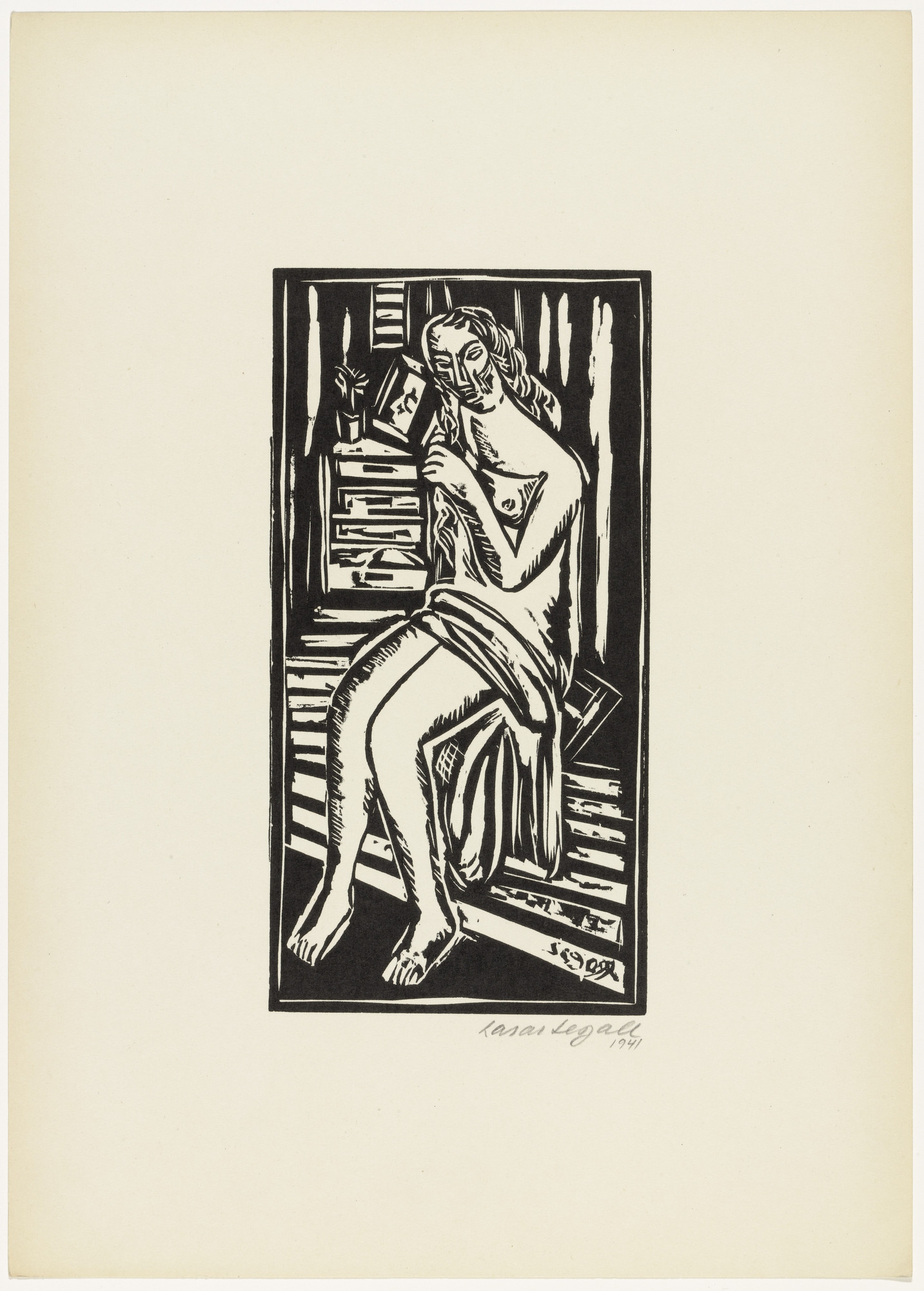 Lasar Segall. Seated Woman of the Mangue (Mulher do Mangue sentada) from Mangue
