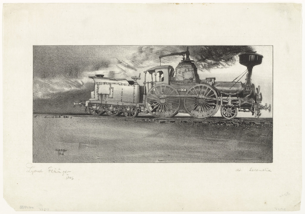 The Old Locomotive, Lyonel Feininger, 1906