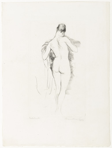 Seated Female Nude from Behind