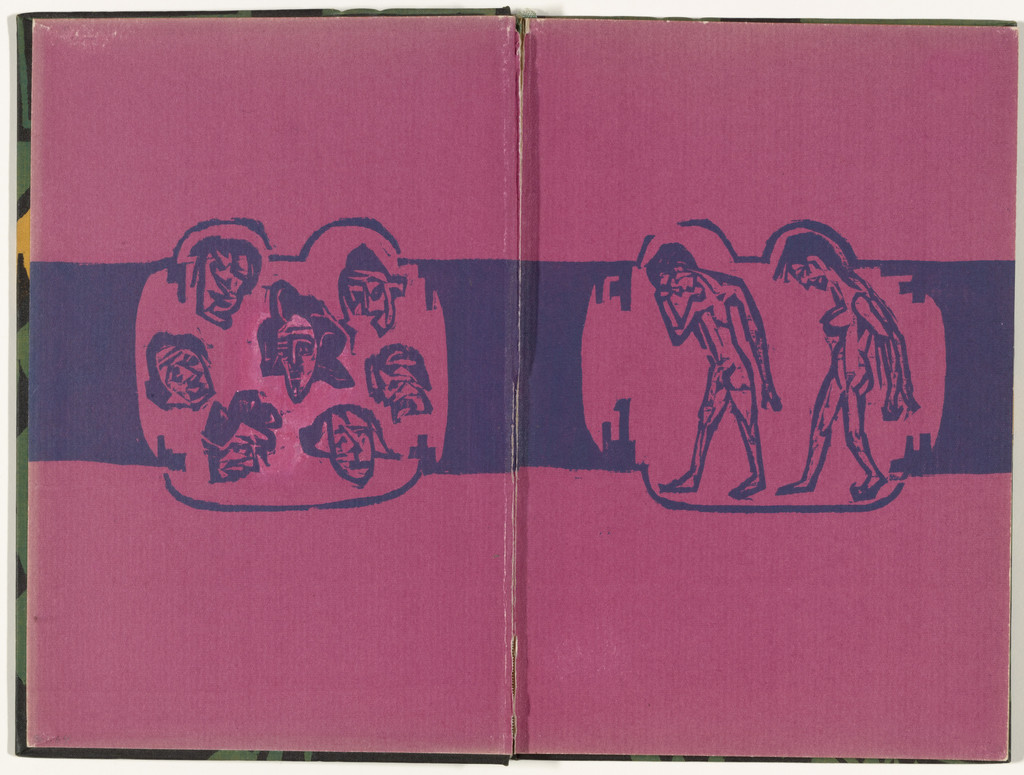 Front endpapers (Vorsatz) from Umbra vitae (Shadow of Life)