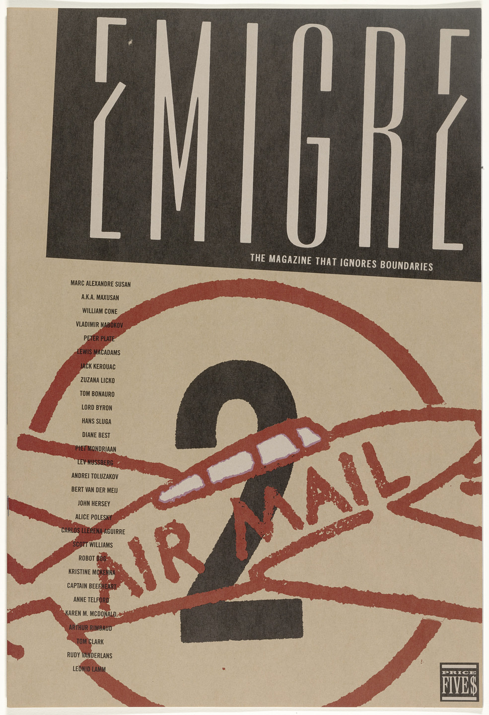 Emigre Inc., Rudy VanderLans, Zuzana Licko. Emigre 2,The Magazine That Ignores Boundaries. 1985