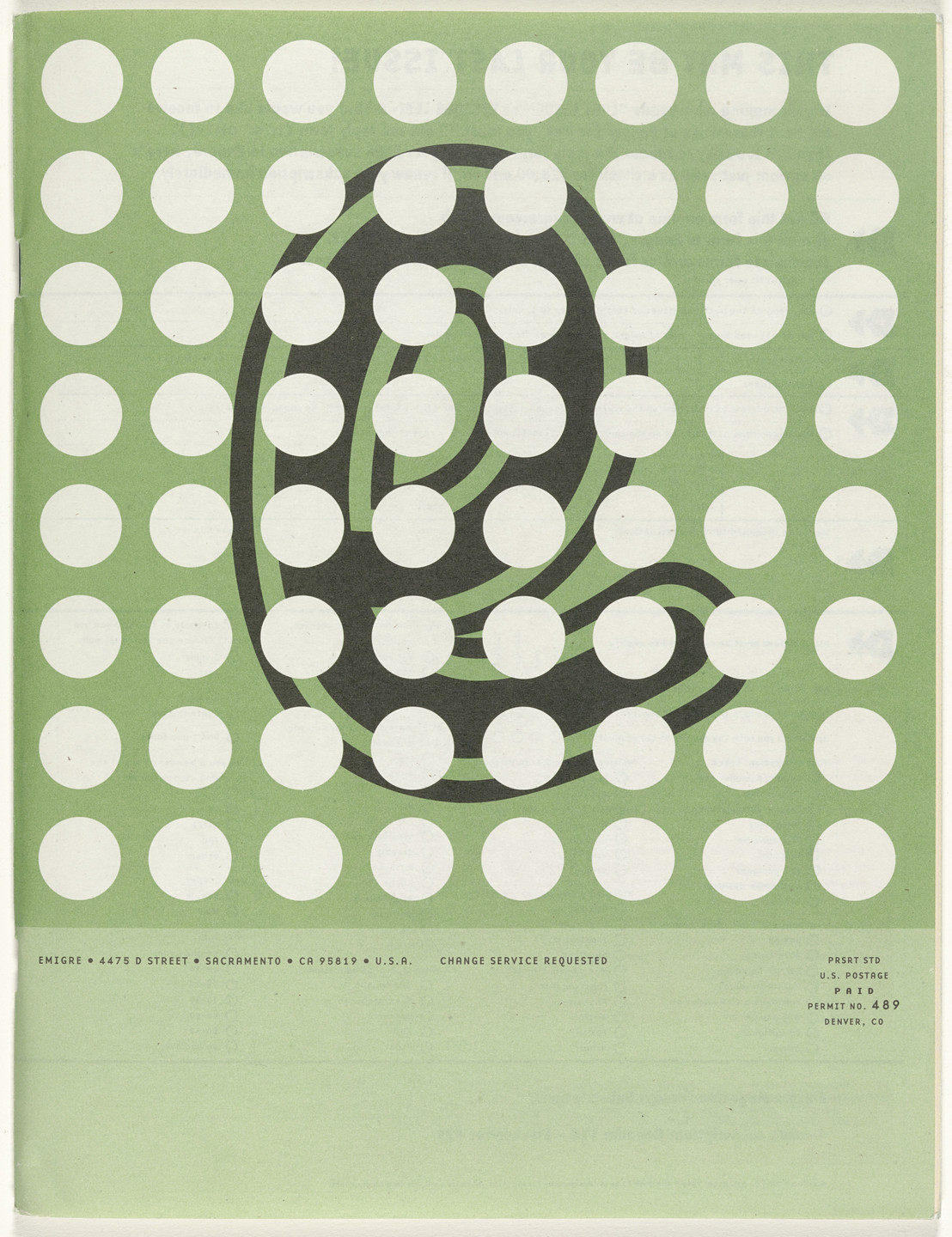 Emigre Inc., Rudy VanderLans, Zuzana Licko. Emigre 51, First Things First. 1999