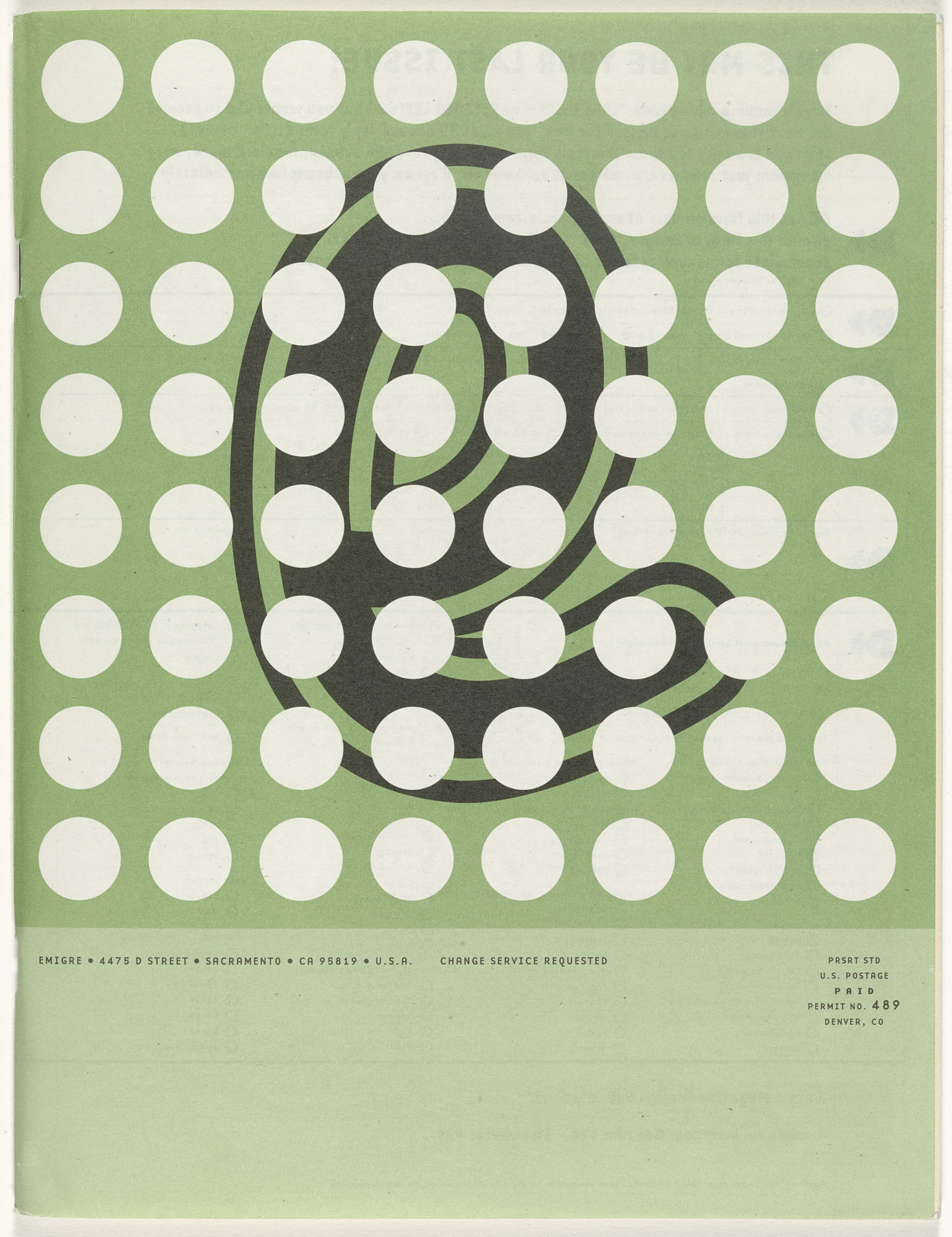 Emigre Inc., Rudy VanderLans, Zuzana Licko. Emigre 51, First Things First