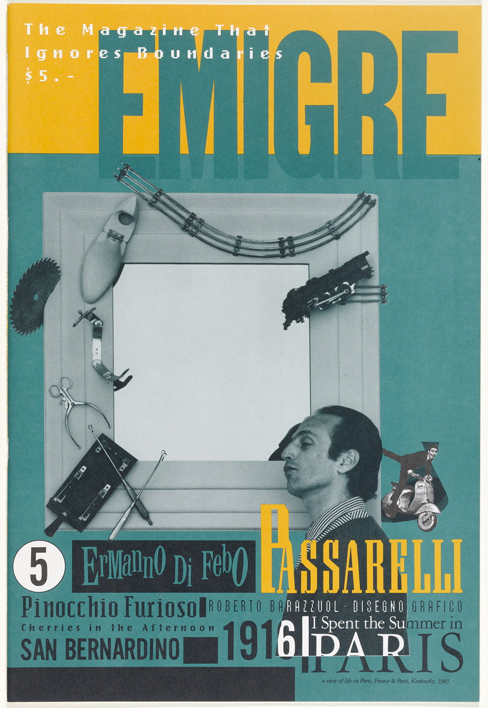 Emigre Inc., Rudy VanderLans, Zuzana Licko. Emigre 5, Edizione Italo-Francese. 1986
