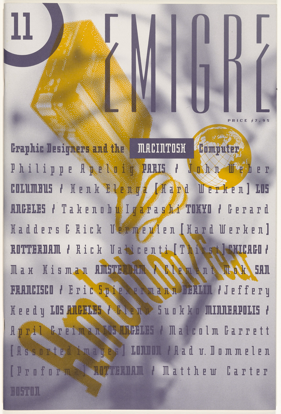 Emigre Inc., Rudy VanderLans, Zuzana Licko. Emigre 11, Ambition/Fear. 1989