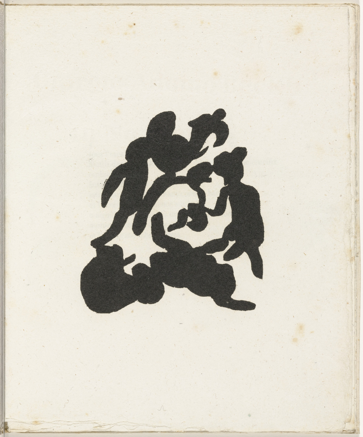 Jean (Hans) Arp. Plate (folio 6) from Cinéma calendrier du coeur abstrait, maisons (Cinema Calendar of the Abstract Heart, Houses). 1920