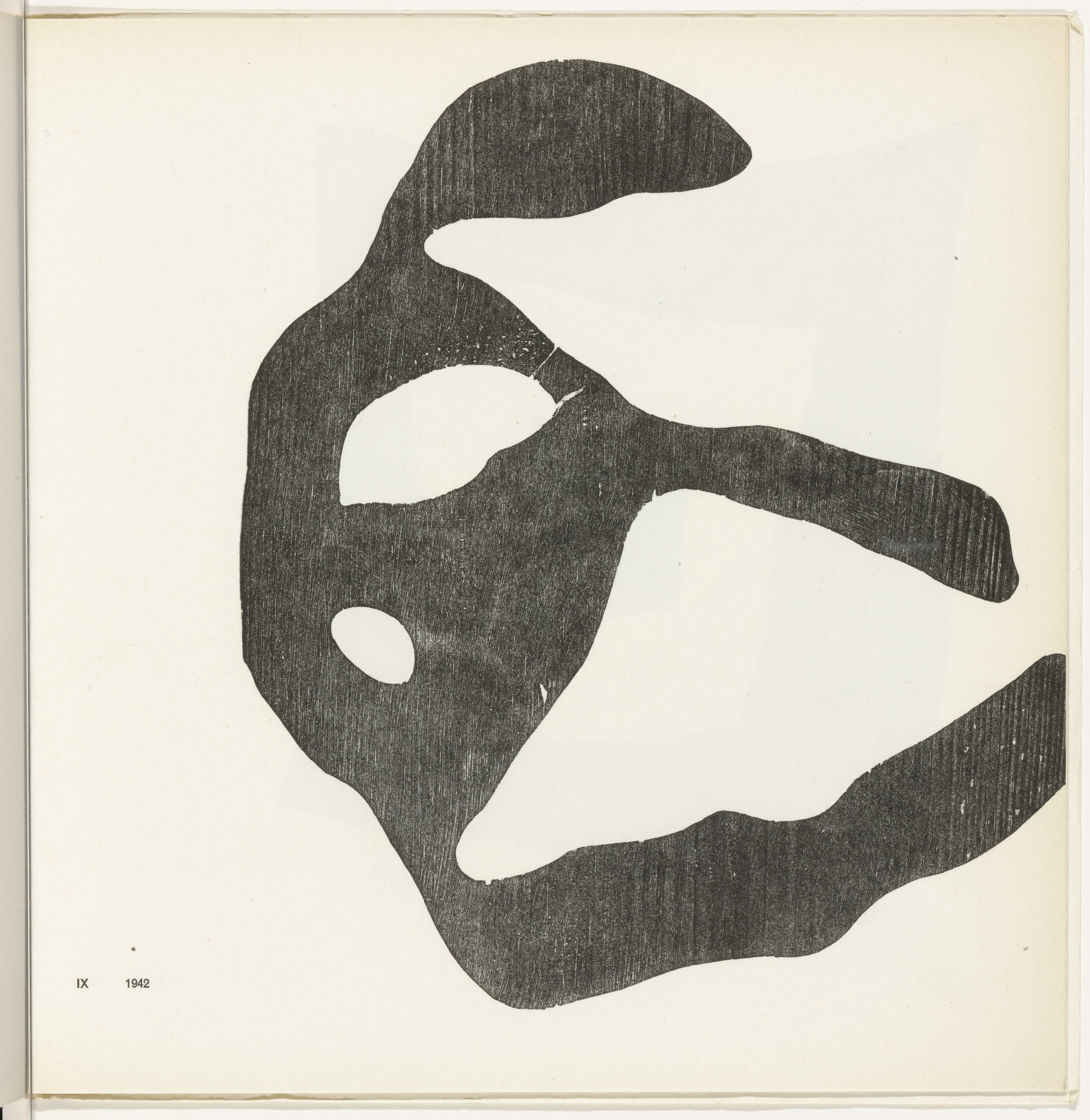 Jean (Hans) Arp. Configuration IX (plate, folio 13) from 11 Configurations
