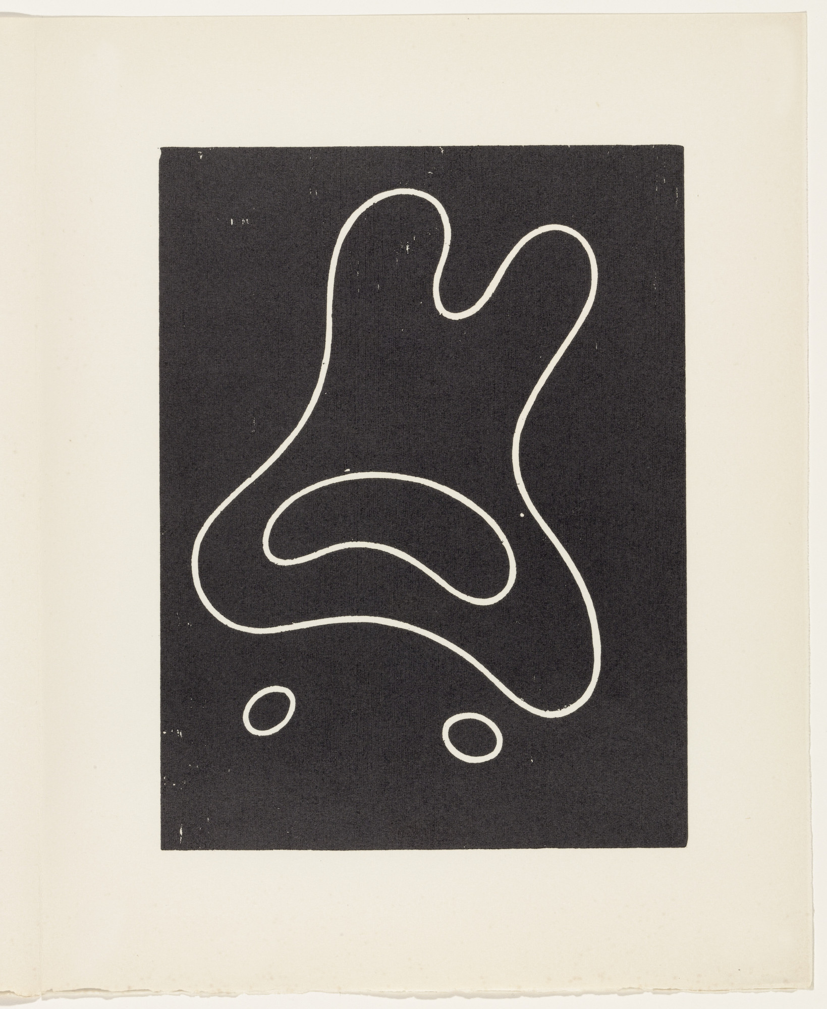 Jean (Hans) Arp. Mythical Project: Hat, Mouth, Navel-Eyes (plate, page 87) from Dreams and Projects