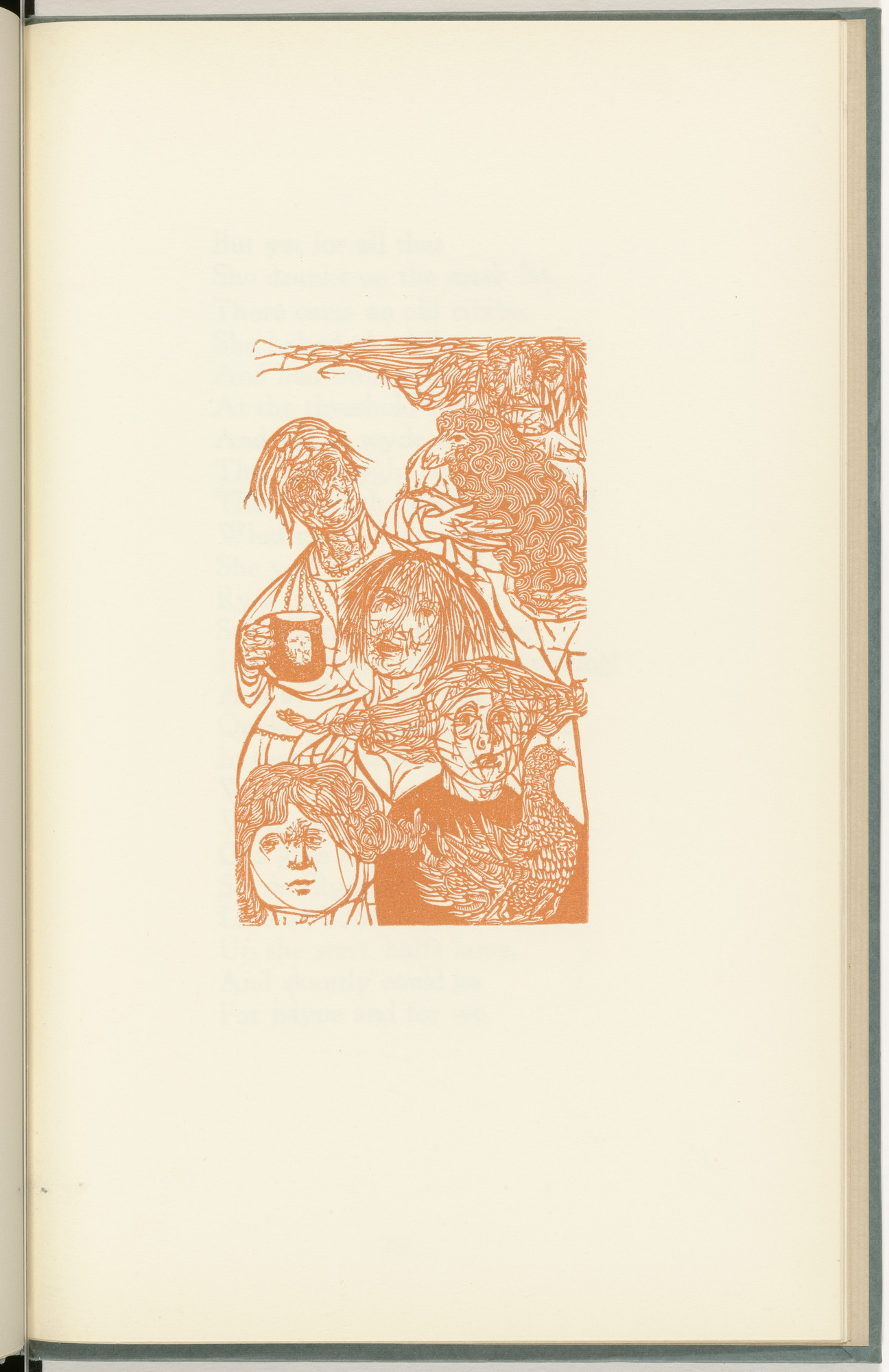 Leonard Baskin. Plate (page 27) from The Tunning of Elynour Rummynge
