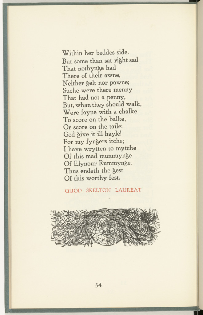 Tailpiece (page 34) from The Tunning of Elynour Rummynge