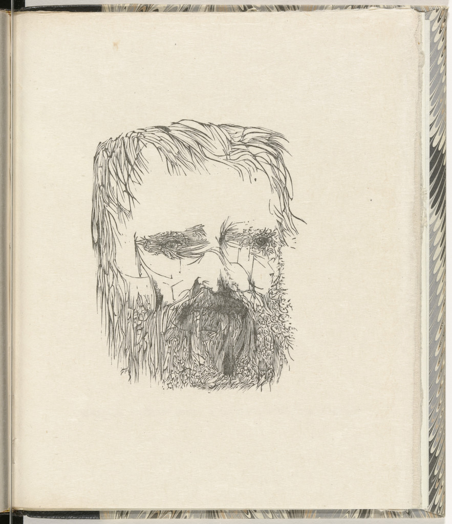 Edward Calvert, after a Portrait by his Third Son (plate, folio 35) from Blake and the Youthful Ancients, Leonard Baskin, 1956