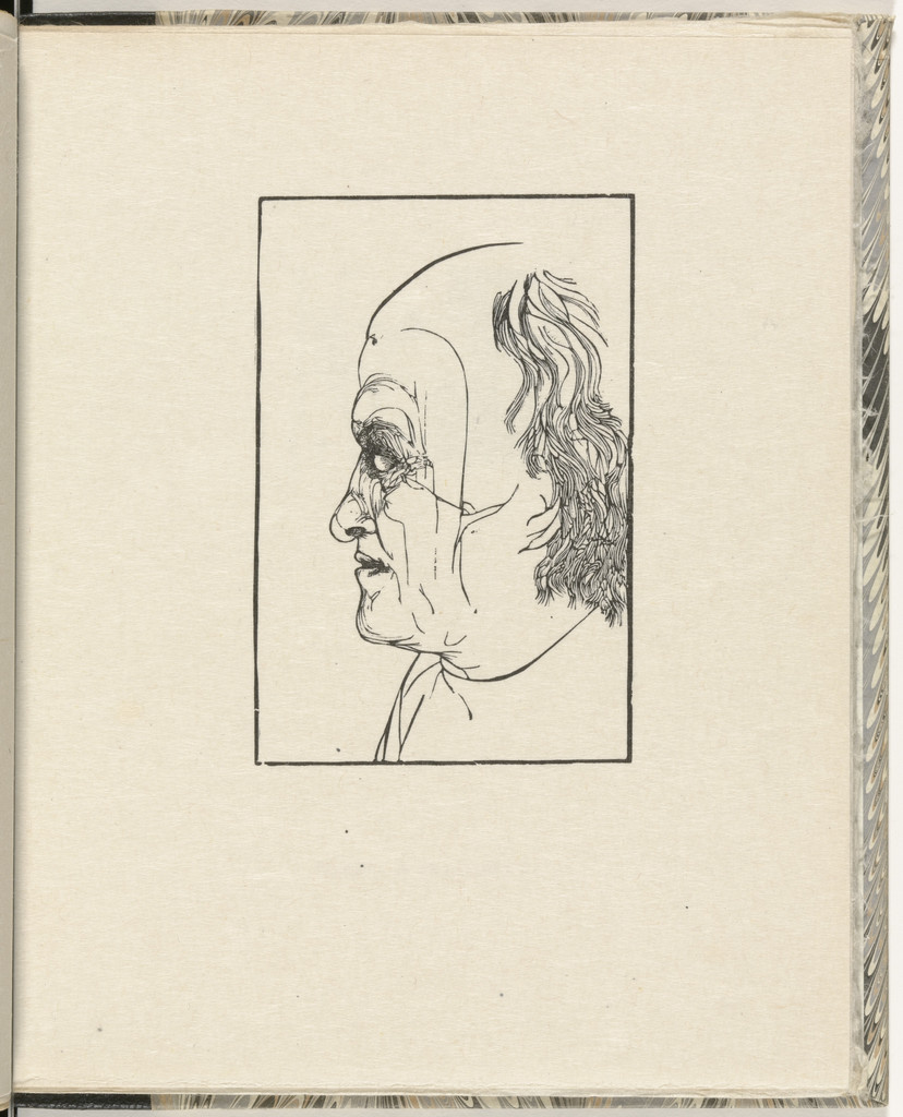 Blake, after a Drawing by John Linnell (plate, folio 9) from Blake and the Youthful Ancients, Leonard Baskin, 1956
