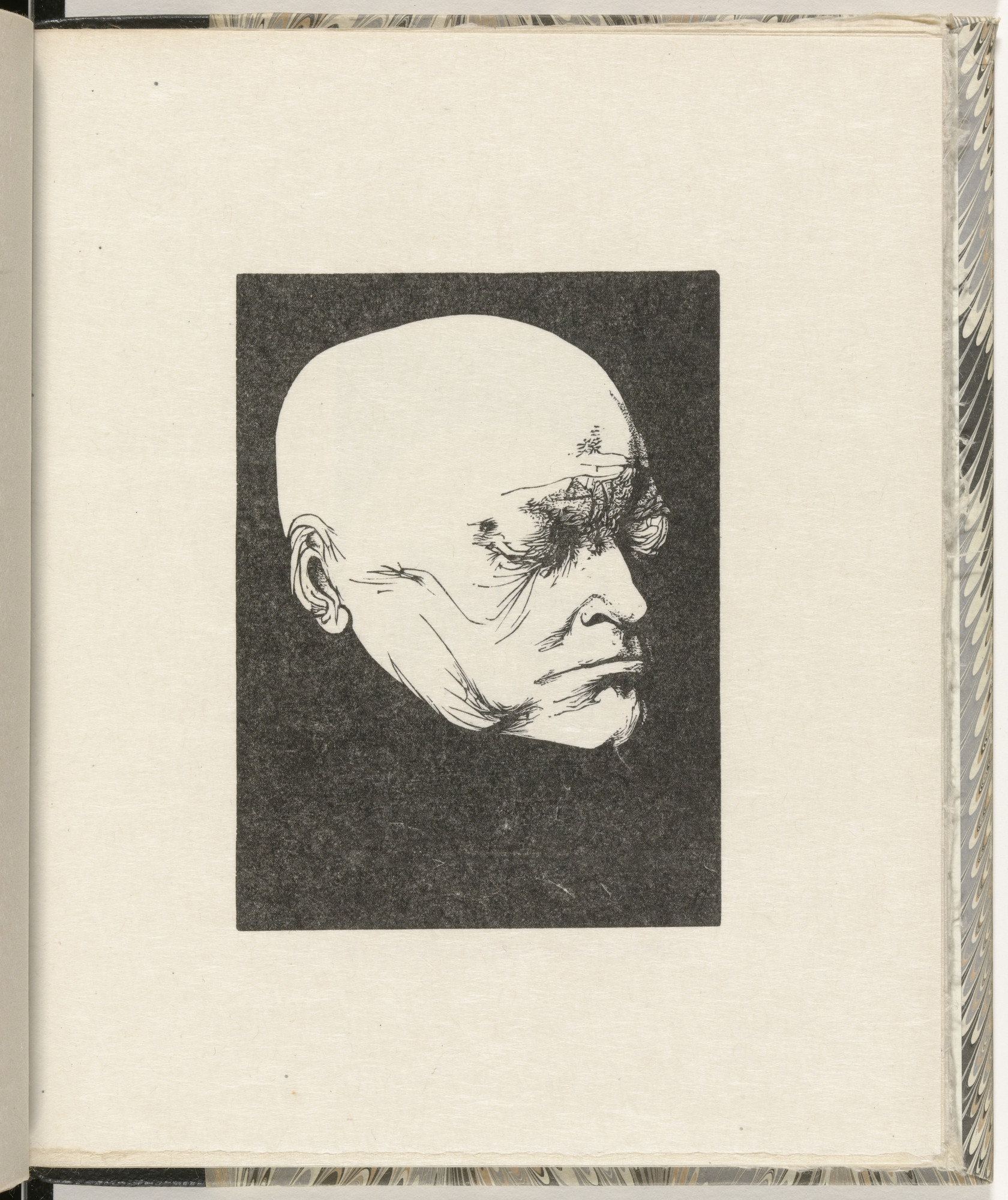 Leonard Baskin. Blake, from Life Mask by Deville (plate, folio 17) from Blake and the Youthful Ancients