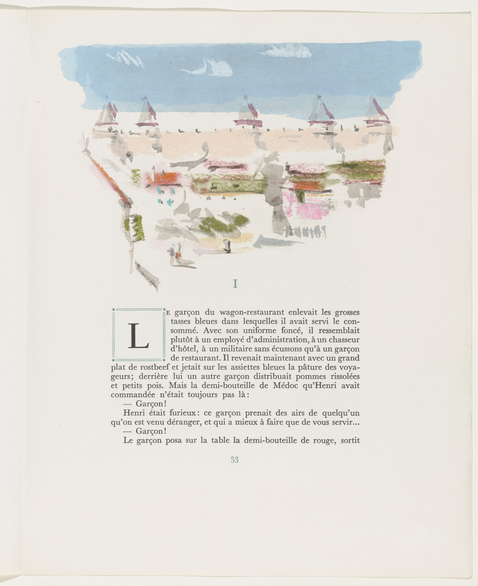 Christian Bérard. Headpiece (page 53) from Mille Regrets (A Thousand Regrets)