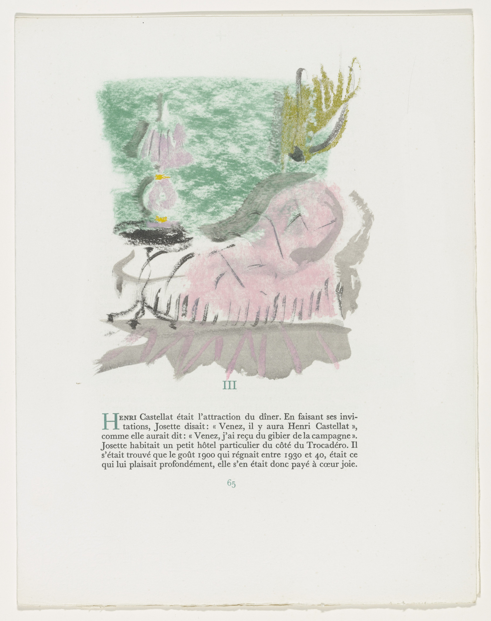 Christian Bérard. Headpiece (page 65) from Mille Regrets (A Thousand Regrets)